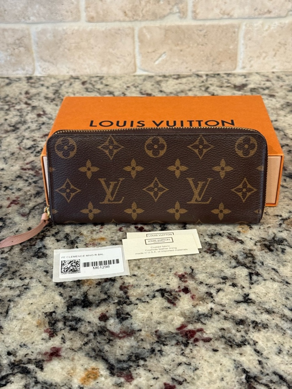 Louis Vuitton Brown Monogram Zip Wallet